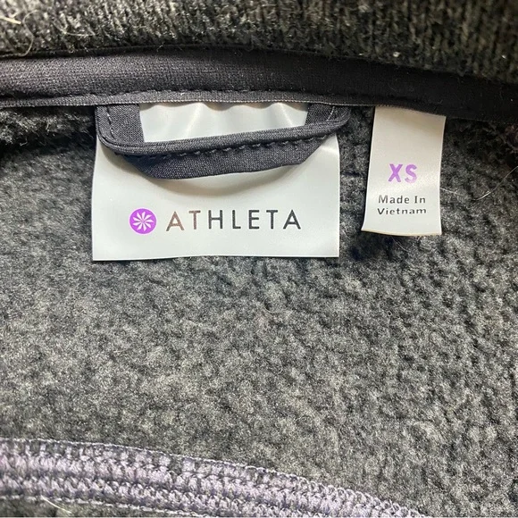 Athleta Cya Stronger Fleece Full-Zip Hoodie Long Jacket - Picture 10 of 13